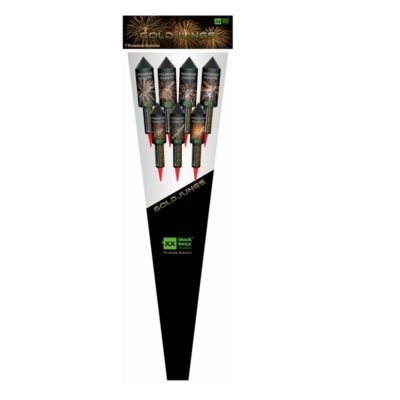 Blackboxx Raketen Goldjungs Feuerwerk einfach online kaufen im Pyrographics Feuerwerkshop