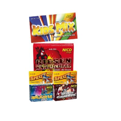 Kids Mix Kinderfeuerwerk von Nico - Feuerwerk online kaufen im Pyrographics Feuerwerkshop